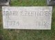 Headstone for Frank K. Zentmyer