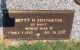 Headstone for Betty Heimbach Zentmeyer