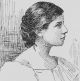 Engraving of Ella Virginia Hobart